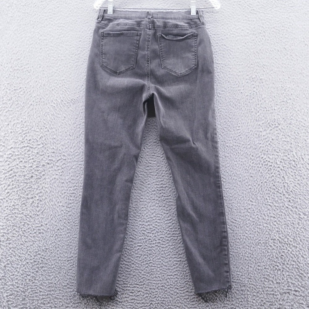 PacSun Super High Rise Jegging Jeans Size 28 Gray Washed Black Raw‎ Hem Skinny